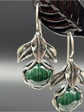 Didae Sterling Silver & Malachite Earrings